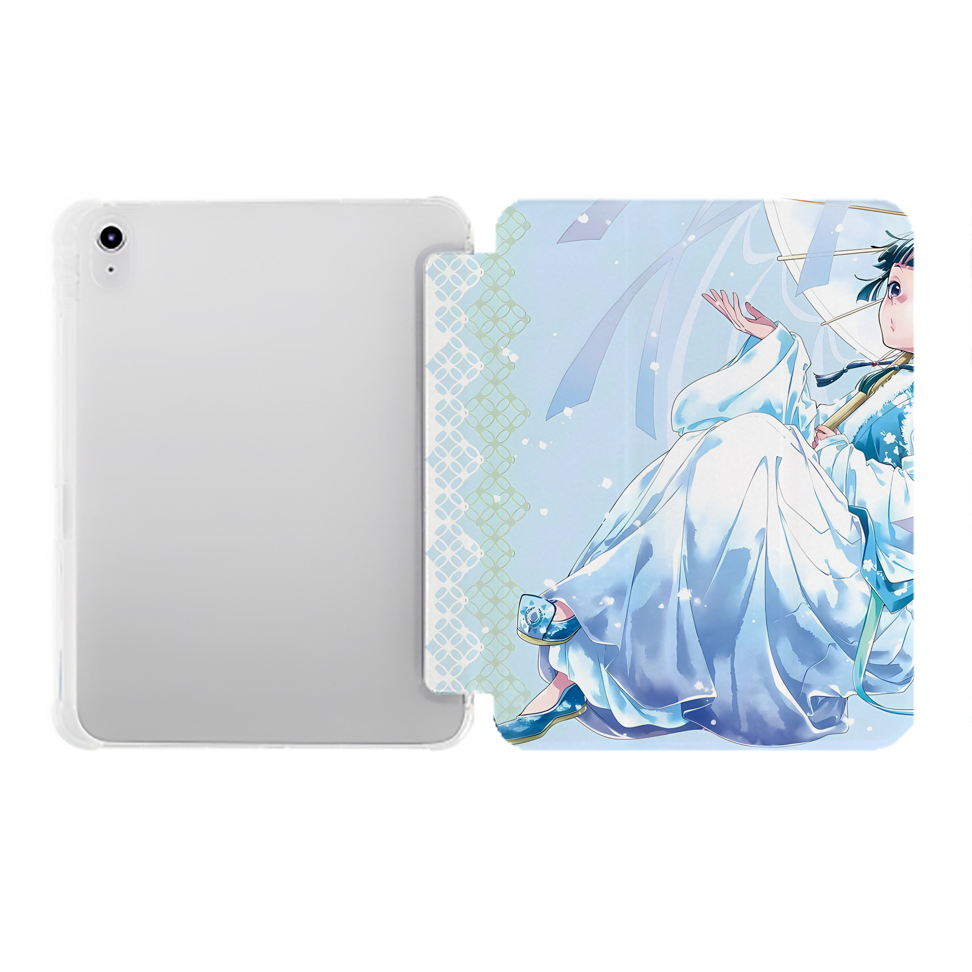 （画像用） 薬屋のひとりごと The Apothecary Diaries IPad ケース ペン収納付き 三つ折りスタンド PUレザー×シリコン 対応機種9.5/10.5/10.9インチ